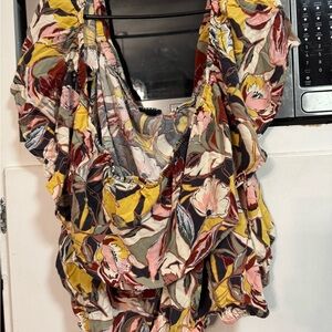 Torrid Size 6 Multicolor Floral Ruffle Top & Skirt